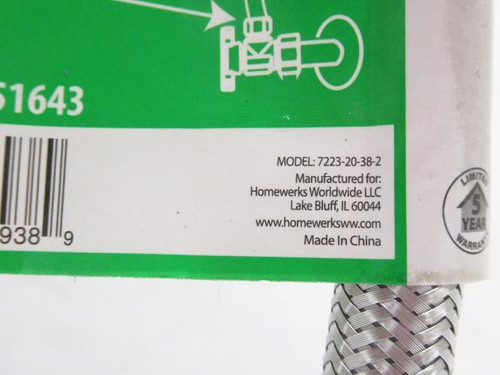 Homewerks 7223-20-38-2; Lot-4 Water Connectors; 3/8" x 1/2"
