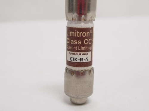 Bussmann KTK-R-5; Fast Acting Fuse; 5A; 600VAC; Class CC