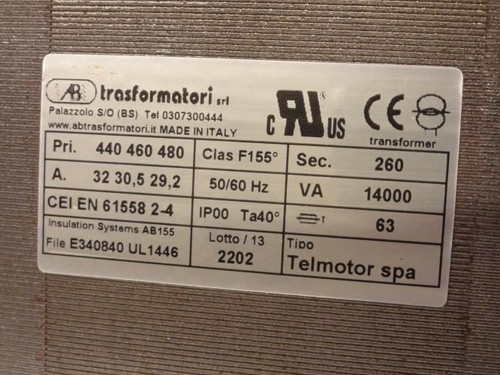 Transformatori CEI EN 61558 2-4; Transformer; 14000VA