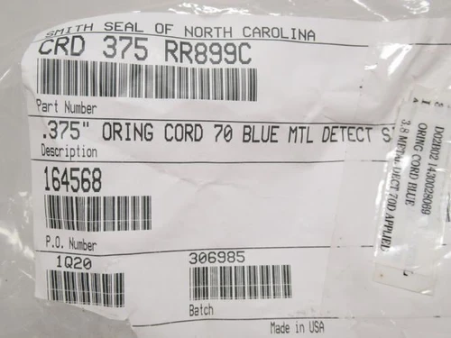 Smith Seal CRD-375-RR89C; O-Ring Cord; 0.375"; 100ft+