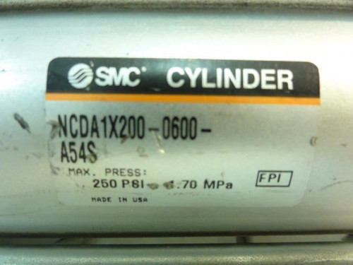 SMC NCDA1X200-0600-A54S; Pnuematic Cylinder; 2"ID; 6" Str