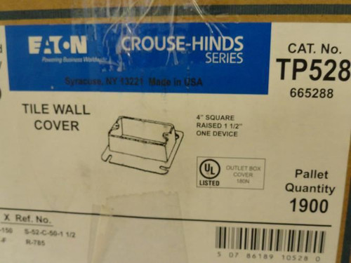 Eaton TP528; Lot-4  Tile Wall Cover; Raised 1-1/2"; 4" Square