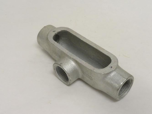 O-Z Gedney T-100; Conduit Body; Type: T; 1NPT; Malleable Iron