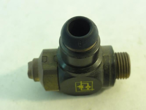 Parker PTFAPB6-1/8; Pneumatic Fitting; 1/8" NPT; 6mm Tube