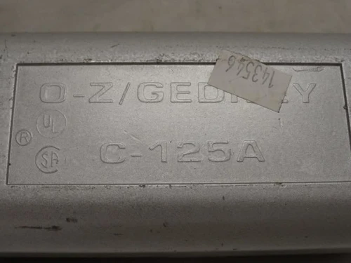 OZ/Gedney C-125A; Conduit Body; 1-1/4NPT; Malleable Iron