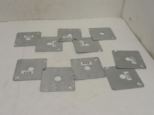 Steel City 52-C-6; Lot-10 Square Flat Cover; 4"; 1/2" Knockout