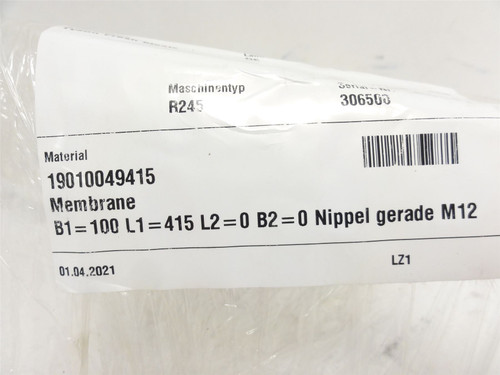 Multivac 19010049415; Diaphragm 100PLUS; 2" W x 415mm Long