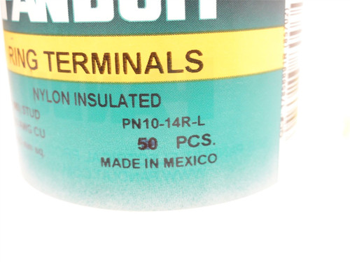 Panduit PN10-14R-L; Lot-22 Ring Terminal Connectors; 10-12AWG