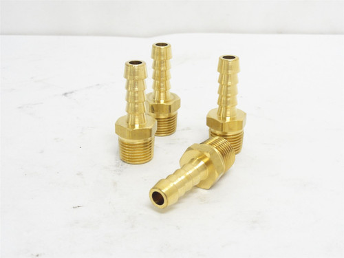 Milton S-603 3/8; Lot-4; Brass Hose End 3/8" Barb x 3/8NPT