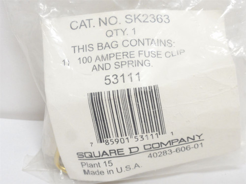 Square D SK2363; Safety Switch; Fuse Clip Kit; 100A; 600VAC