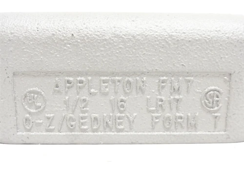 Appleton LR17; Conduit Body; Type: LR; 90Deg; Size: 1/2FNPT