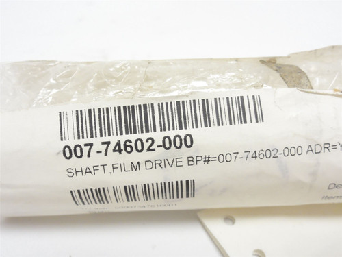 RA Jones 007-74602-000; Film Drive Shaft; SS; 14-1/2" Long