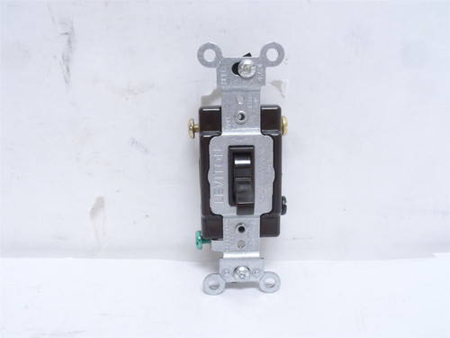 Leviton 54503-2; Brown Toggle Switch; 1P; 15A; 120/277VAC