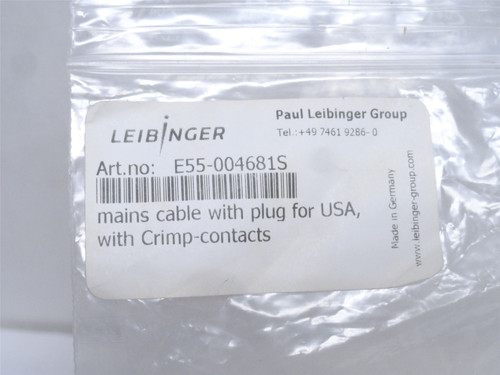 Leibinger E55-0046815; Main Power Cable ;Plug Body Kit
