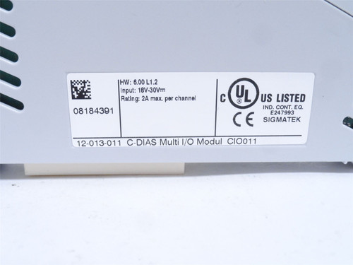 Sigmatek CIO-011; Multi I/O Module; 8-Digital In; 18-30VDC