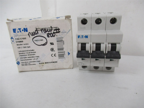 Eaton FAZ-C10/3; Circuit Breaker 10A 3P