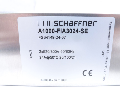 Schaffner A1000-FIA3024-SE; EMI input filter; 3x520/300VAC