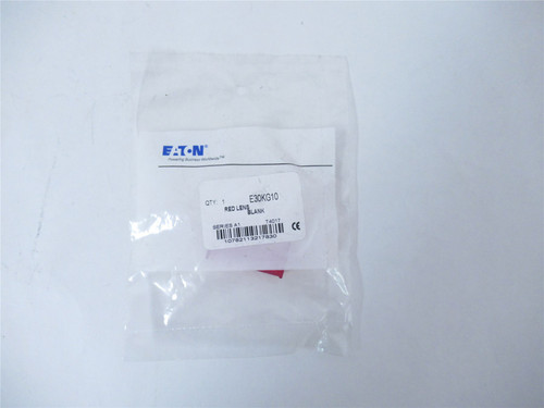Eaton E30KG10; Lens Switch Cover - Blank; Red; 30..5 mm