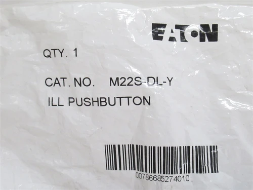 Eaton M22S-DL-Y; Pushbutton Actuator; Yellow; Illuminated