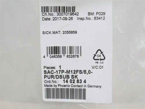 Phoenix SAC-17P-M12FS/5;0- PUR/DSUB SK; Sensor/Actuator cable