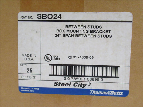 T&B SB024; Box-25; Between Stud Bracket; 16" Spacing