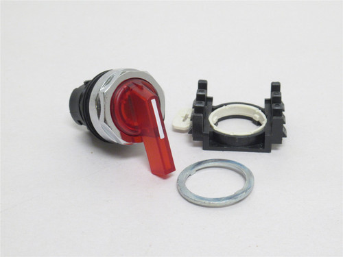 Eaton E22WF2; Illuminated Selector Switch; Red; 2-Position