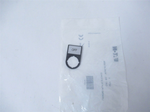 Eaton M22S-ST-GB5; Legend Plate - "OFF" 22 mm