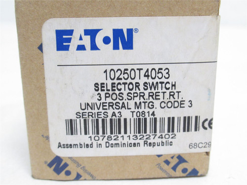 Eaton 10250T4053; Selector Switch; 3-Pos;