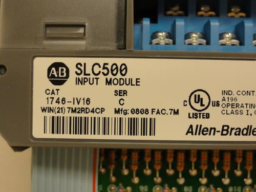 Allen-Bradley 1746-IV16; Input Module; SLC 500; 10-30VDC