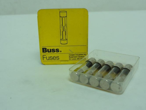 Bussmann AGX-1; Box-5; Fast Acting Glass Fuse; 1A; 250VAC