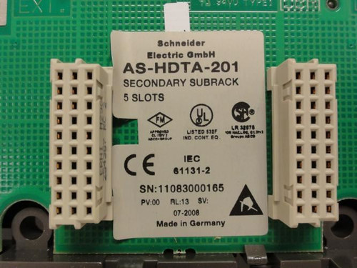 Schneider AS-HDTA-201; Modicon Second; Subrack 5-Slot Backplane