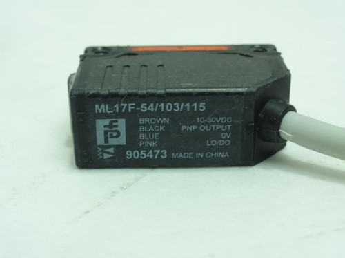 Pepperl ML17F-54103115; Photo Sensor; 10-30Vdc; 2m Wire