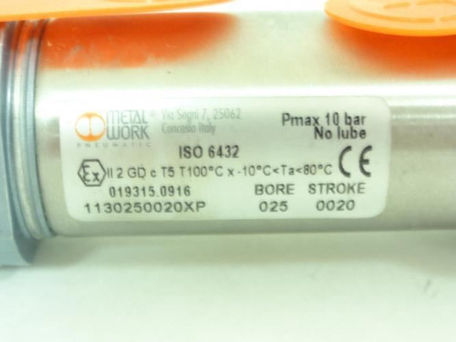Metal Work Pneumatic 1130250020XP; Air Cylinder 25mm Bore
