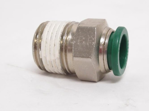 Parker W68PW-8-8; Brass Male Connector; 1/2"PTC x 1/2NPT
