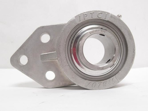 IPTCI SUCFB207-23; Bracket Mount Bearing SS; 1-7/16"ID; 3-Bolt