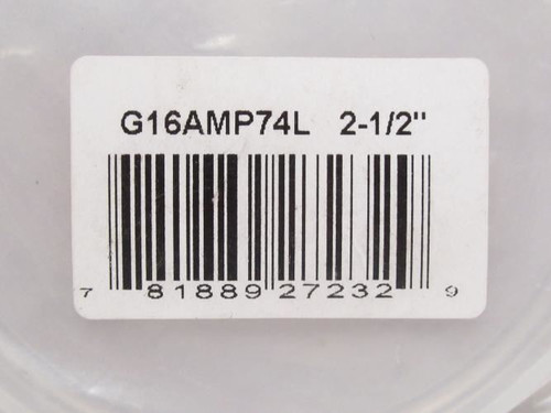 MFG- G16AMP74L; Sanitary End Cap; SS-304; 2-1/2" Clamp