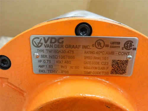 VanderGraaf TM160A30-475; Drum Motor 24-5/8"  Belt Width