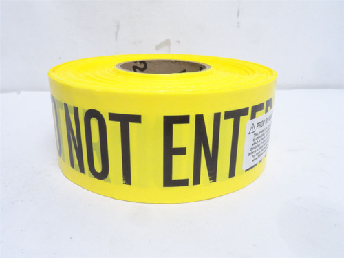 Harris BT08EC-3; Barricade Tape; Black/Yellow; DO NOT ENTER