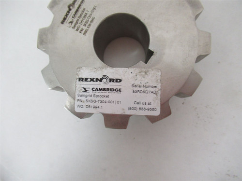 Rexnord SKSG-T304-001 01; Sprocket 1" Bore 12 Teeth SS