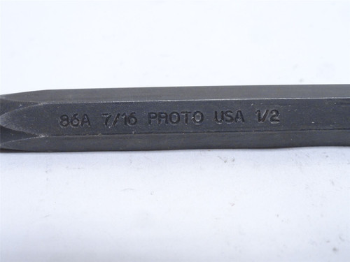 Proto  J86A7/16; Steel Cold Chisel; 1/2" Blade Width; 6" Long