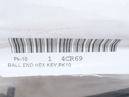 Eklind 18212; Lot-10; Ball End Hex Keys; Size: 3/16"