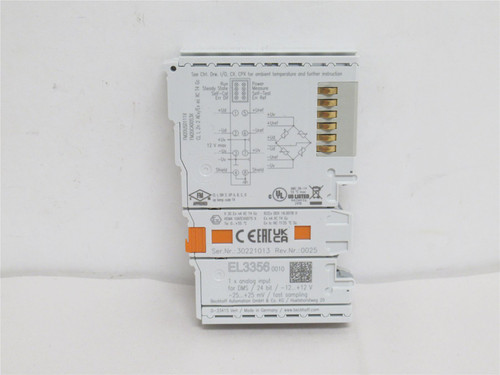 Beckhoff EL3356; EtherCAT Terminal; 1-Channel; 12VDC; 24-Bit