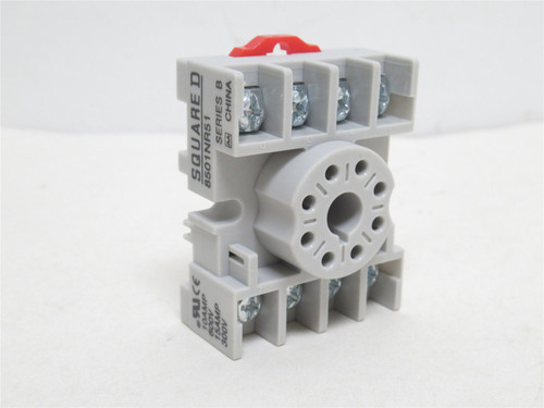Square D 8501NR51; Relay Socket; 8-Pin; 10A; 300V