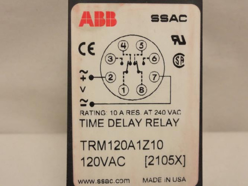 ABB TRM120A1Z10; Time Delay Relay; 120VAC; 2105X