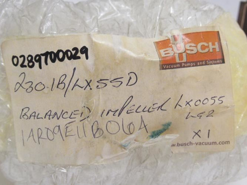 Busch 289700029; Vacuum Pump Impeller 2301B/LX55D; 15 Blade