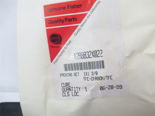 Fisher 12A8832X022; Packing Set 1x1 3/8" TFE Carbon/TFE