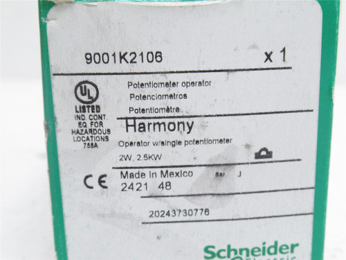 Schneider 9001K2106; Harmony Potentiometer; 2.5KoHM; 30mm