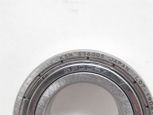 KSM SS6005ZZ; Ball Bearing; SS; 25mmID x 47mmOD x 12mm Wide