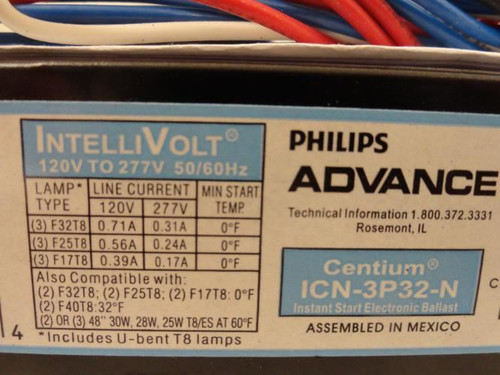 Philips ICN-3P32-N; Ballast; 120-277V; 50/60Hz