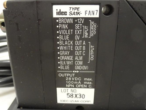 Idec SA1K-FAN7; Full Color Mark Sensor; 12VDC In; 28VDC Out